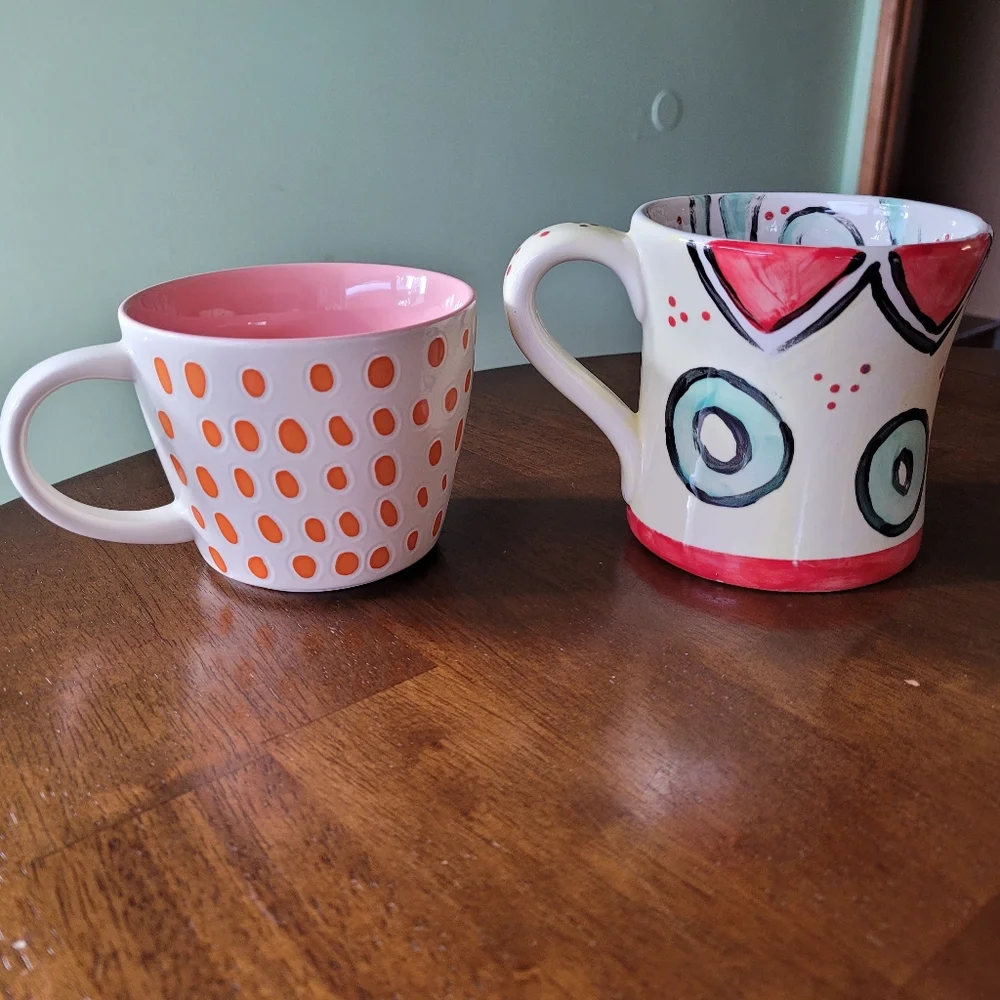 Opalhouse Pink and Orange Stoneware Mug 15oz - Picture 1 of 6